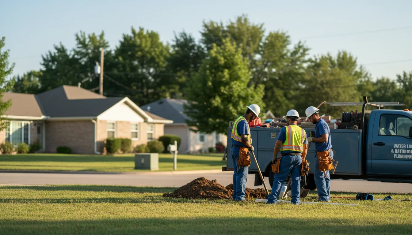 Residential water line and bathroom plumbing service in Kensington, OH